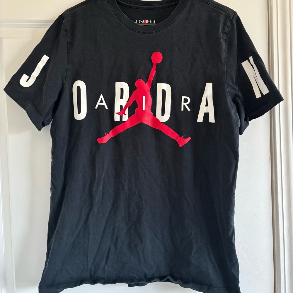 Mens Nike AIR JORDAN Stretch Black T-Shirt Size Large DV1445-010